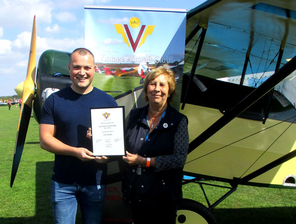 Jon Hartle, 
winner 2018 VAC Liz Inwood Taildragger Scholarship