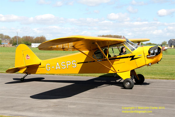 Anne in front, Piper Cub G-ASPS.